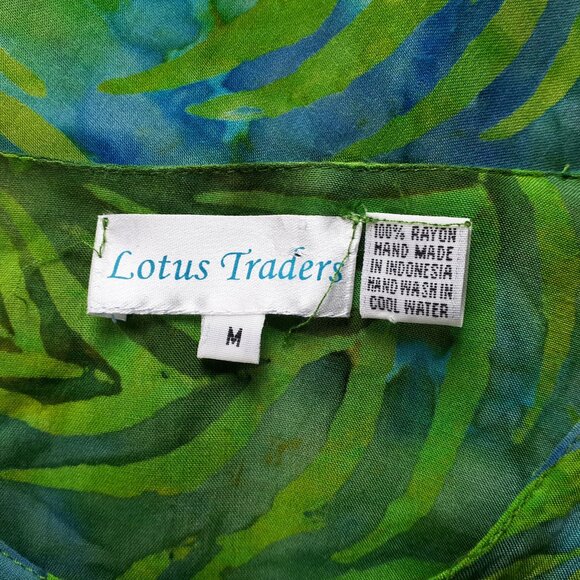 Lotus Traders Palm Print Tiered Dress - Picture 9 of 14